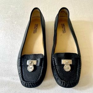 Michael Kors Black Leather Penny Loafers Size 7 M